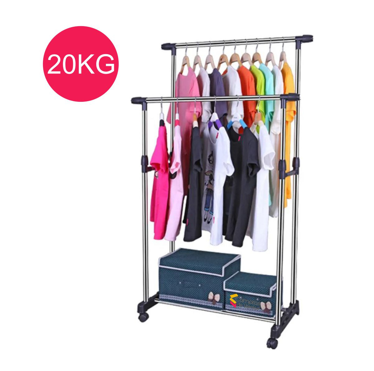 Miniatura 6 de Perchero Estante Organizador Ropa Dual